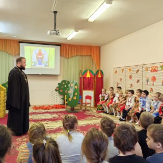 Встреча с настоятелем в детском саду № 6 «Рябинка» села Рахманово