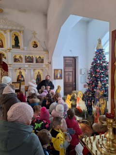 Экскурсия воспитанников дошкольного отделения «Гнездышко» МОУ «Лицей» в храм Всех святых города Электрогорск